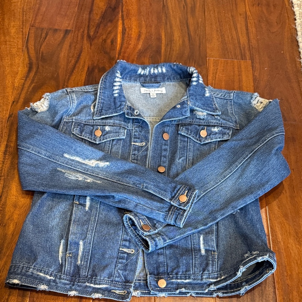 Jack + Avery Distressed Denim Jacket